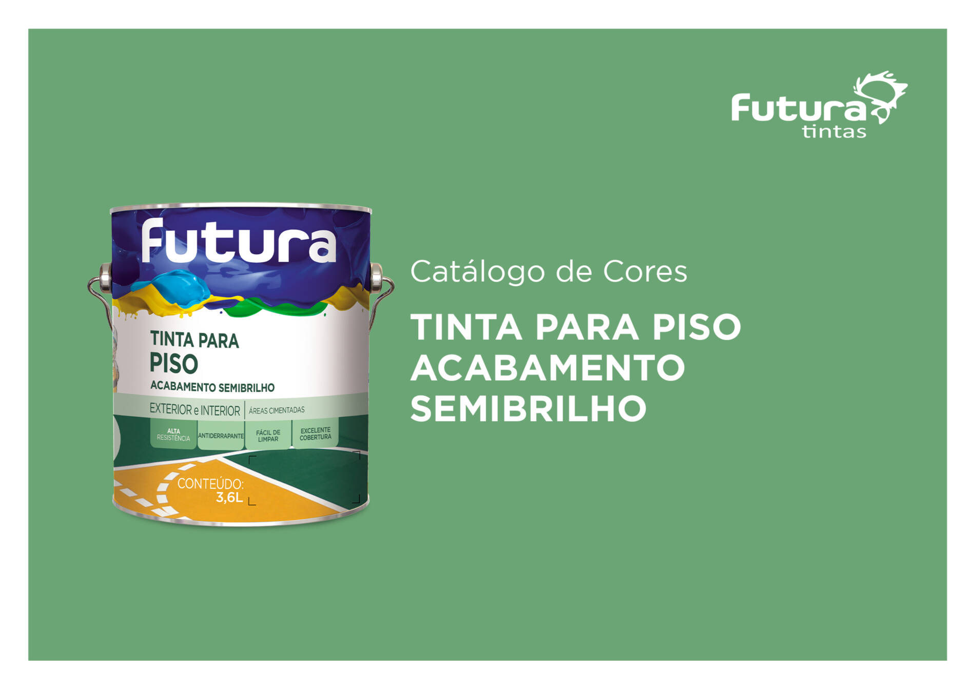 Tinta para Piso Acabamento Semibrilho