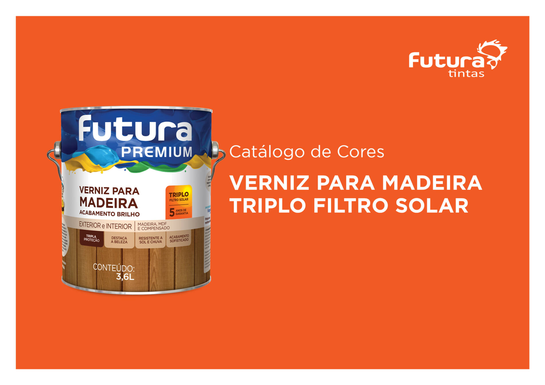 Verniz para Madeira Triplo Filtro Solar